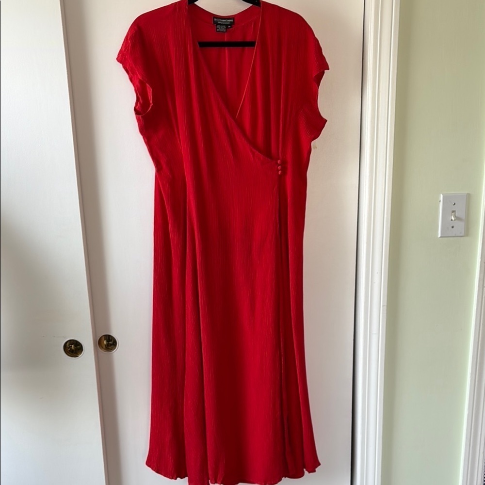J Peterman Company Vintage Silk Wrap Dress 14